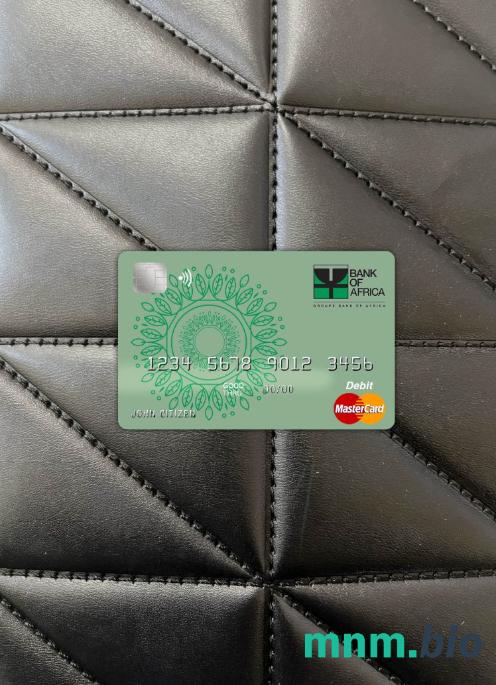 Benin bank of Africa master card wygląd fotograficzny skan PSD + zdjęcie